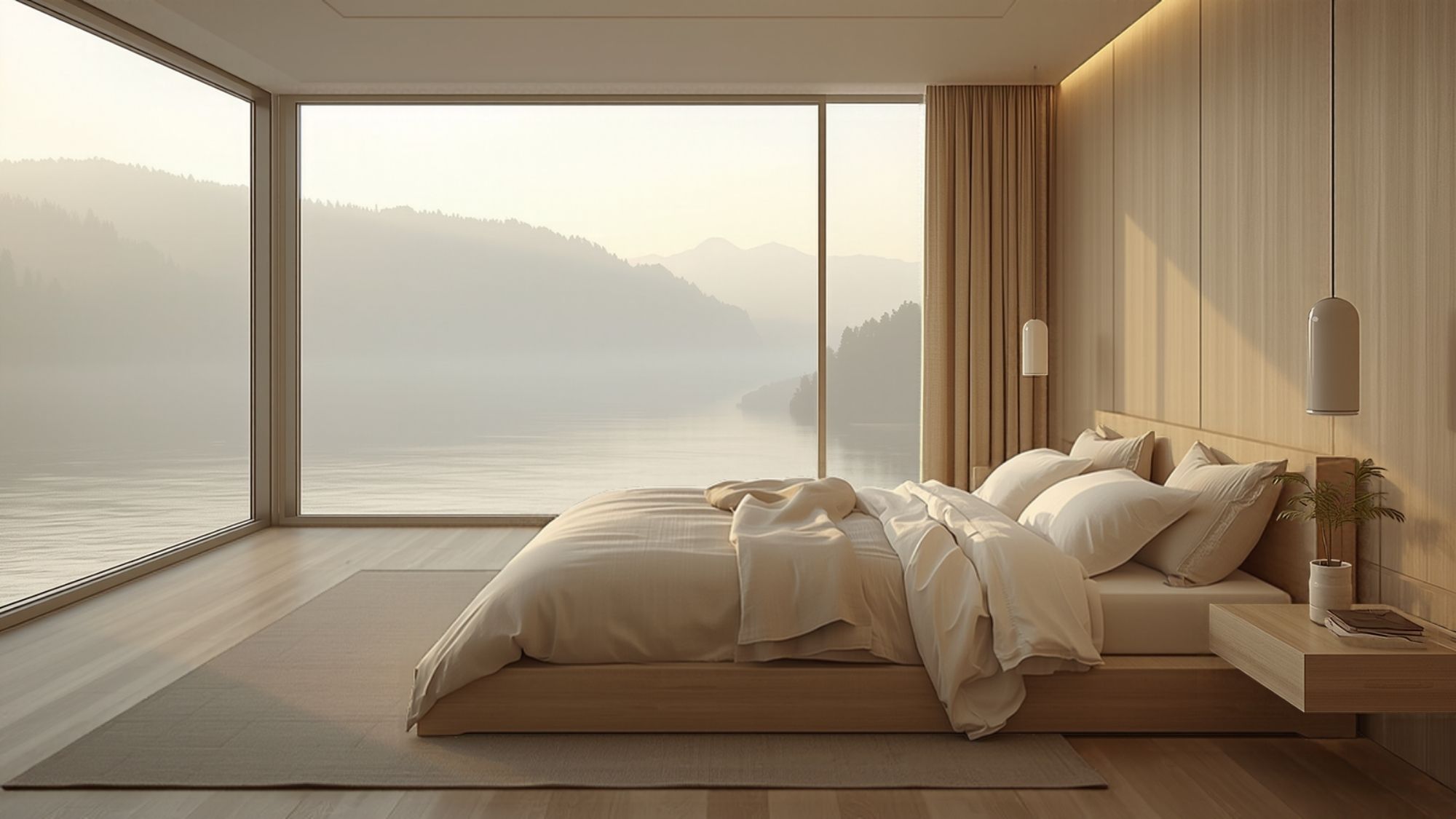 Schlafzimmer im Morgenlicht